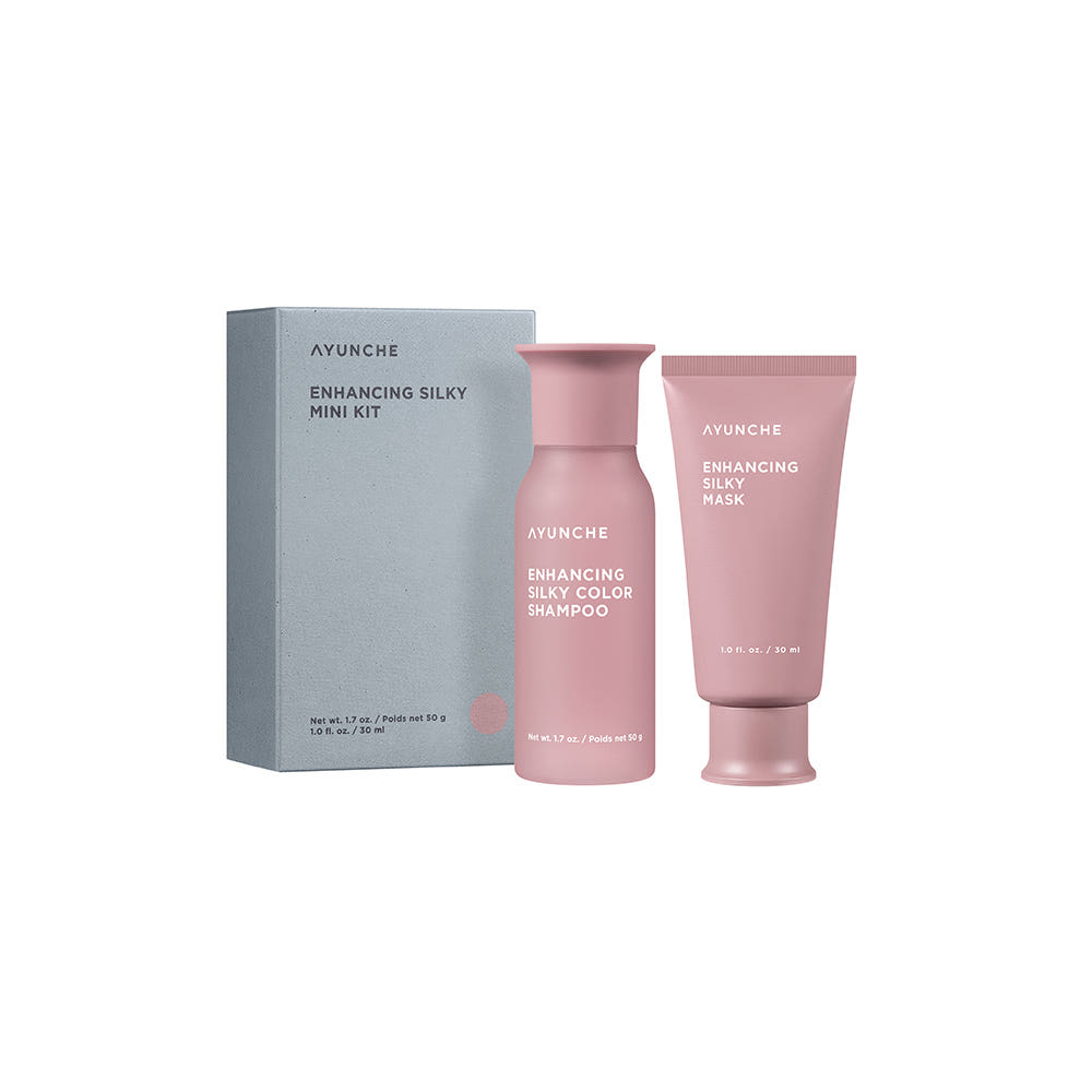 AYUNCHE Enhancing Silky Starter Set Shampoo 50g + Hair Mask 30ml + Layered Mist 30ml Korean Hair Care Travel Kit