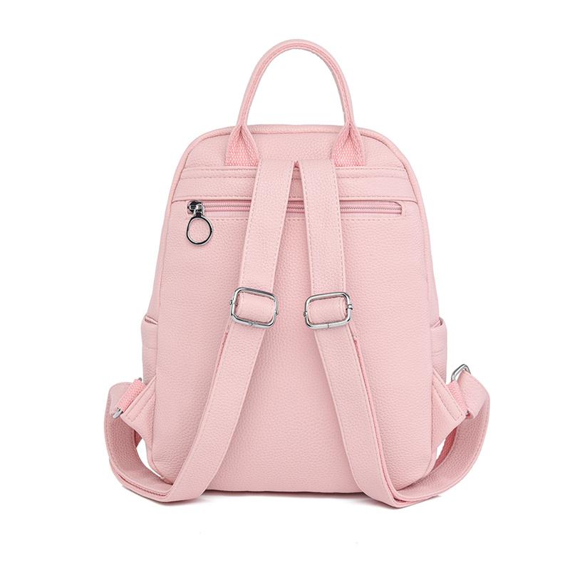 Women's Backpack Woven Pattern Backpack Large Capacity PU Schoolbag