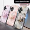 Love's Pink Purple Tulip For iPhone 17 16 15 14 13 Plus 12 Mini 11 Pro Max XR Xs Max X 7 8 6S 22 20 Elliptical Glass Phone Case