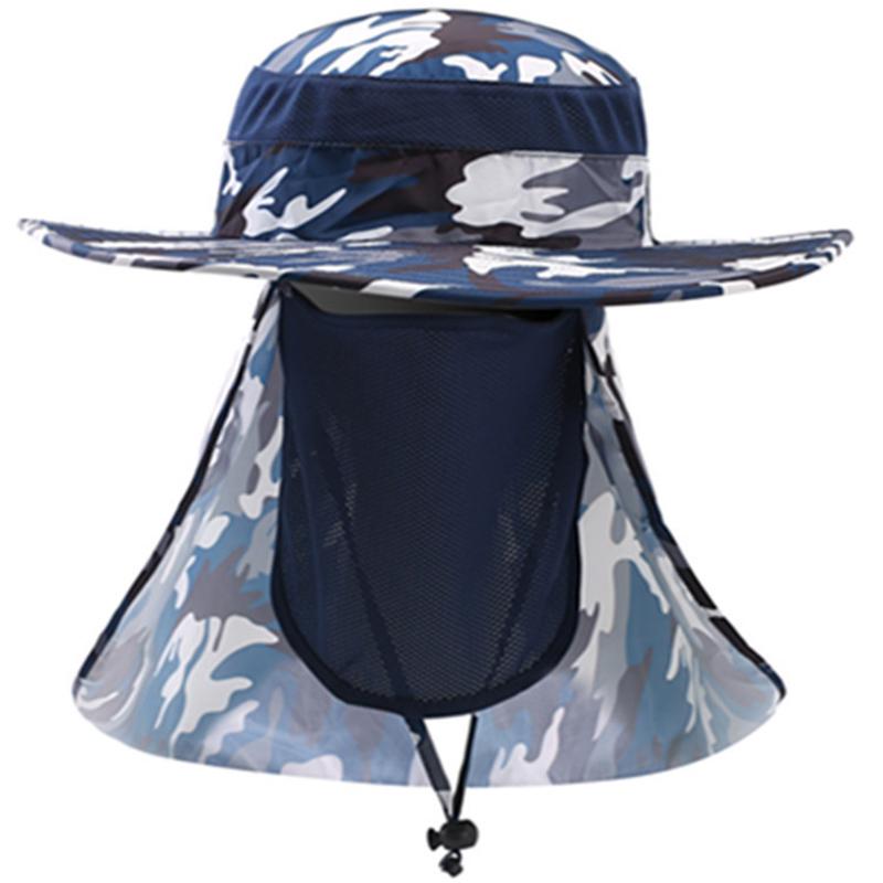Fishing Flap Caps Men Sun Protection Summer Quick-drying Bucket Hat Outdoor Face Wide Brim Women Bucket Hat For Fishing Climbing
