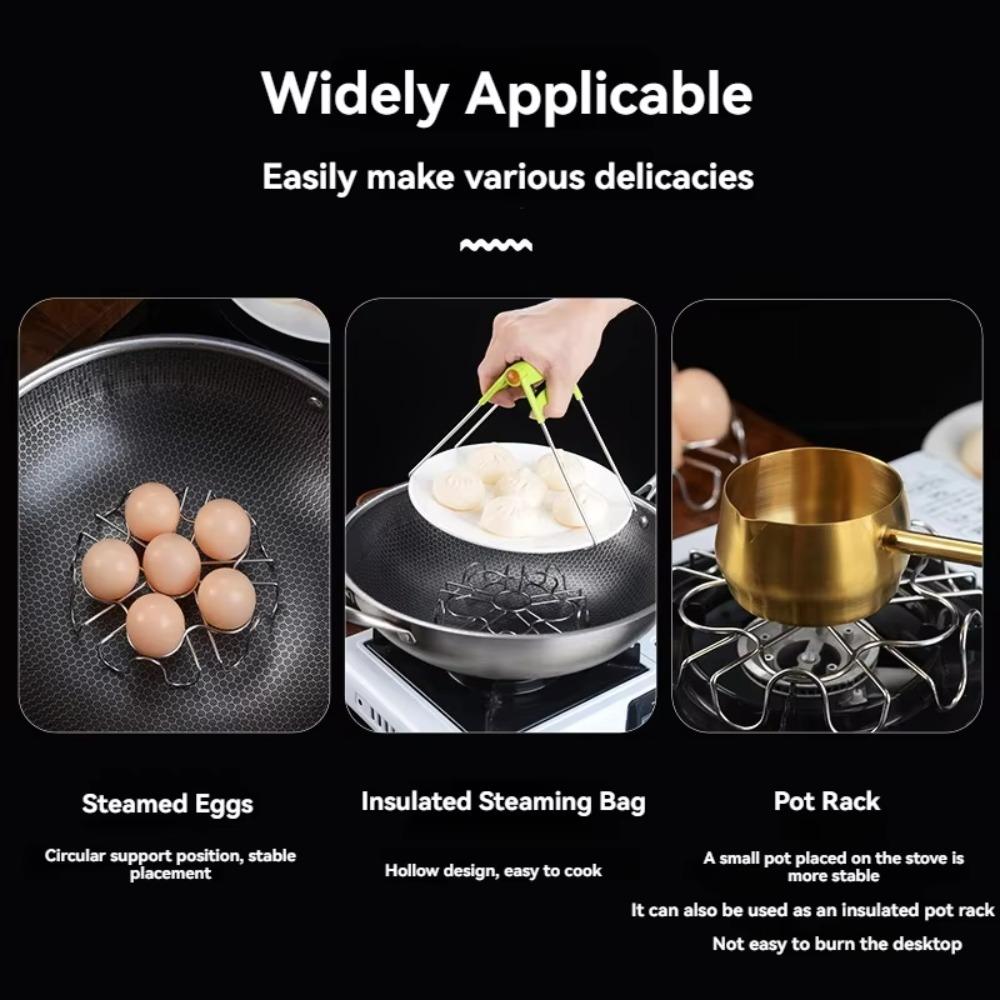 Stainless Steel Small Egg Holder Multifunctional Grilling Rack Practical Steamer Rack  Air Fryer