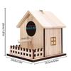 Hanging Bird Breeding Box Bird Cage Bird Feeder House Wood Bird House  Backyard Home