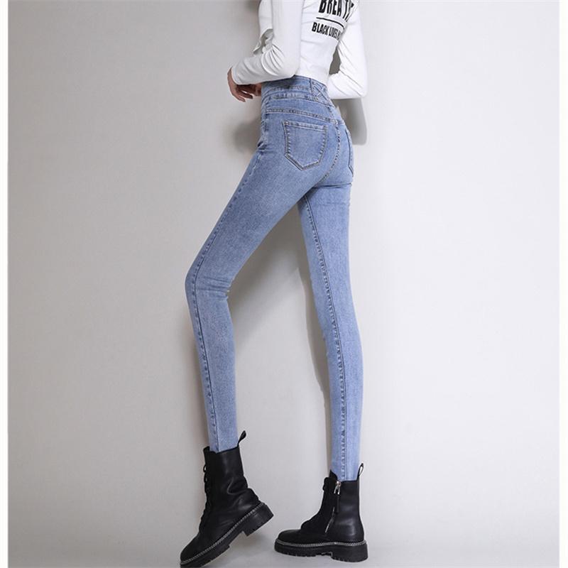 Autumn Winter Women's Jeans New High Waist Thickening Warm Straight Jeans Trousers Korean Style Vintage Streetwear Loose Casual