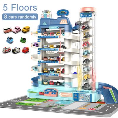 Electric Track Parking Building Car Toy Racing Rail Car Train Track Toy For Children Gifts Mechanical Adventure Brain Table Game