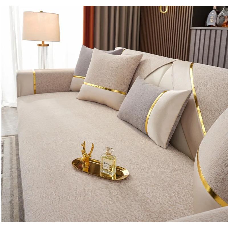 Thickened Fabric Sofa Cover I Shape Slipcover Seat Sofa Towel Dust Cover Towel Couches for Living Room Decor Chair Mat 3 Seater