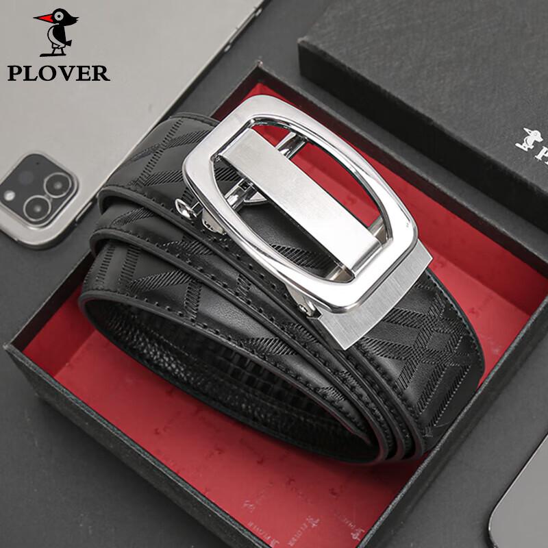 

Plover Men s Automatic Buckle Embossed PU Belt 115cm