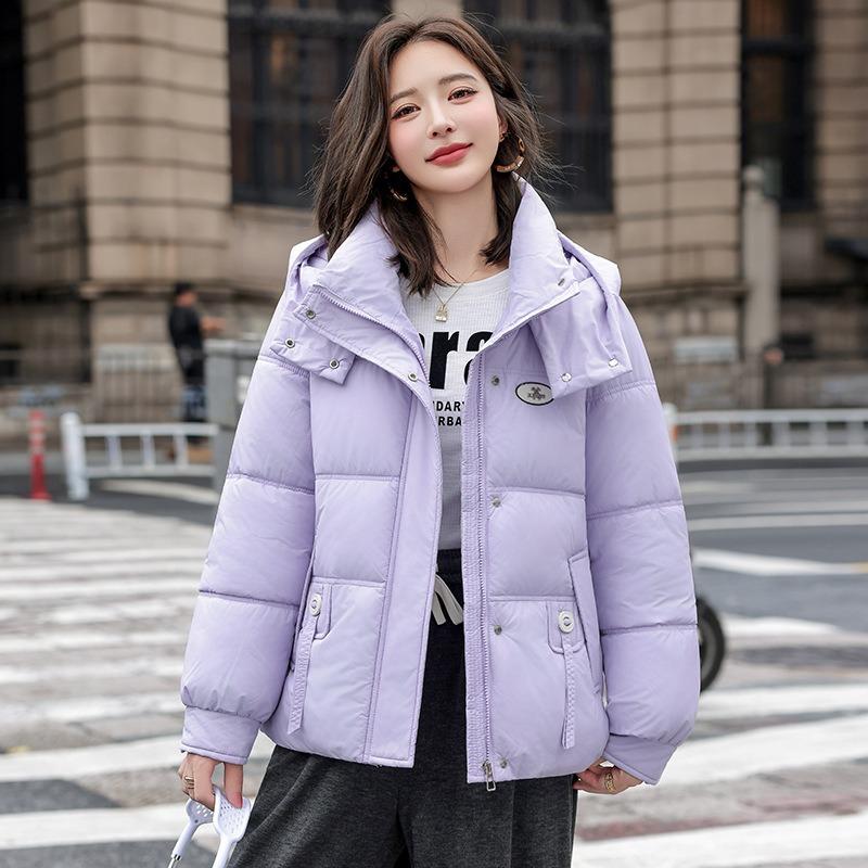 Down cotton-padded clothes, new winter loose cotton-padded clothes, short hooded thickened warm jacket, cotton-padded jacket.