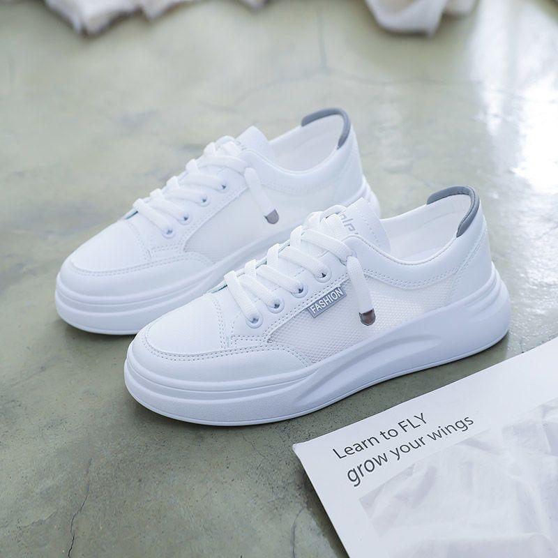 Mesh little white women's shoes summer round head campus wind breathable comfortable casual board shoes non-slip
