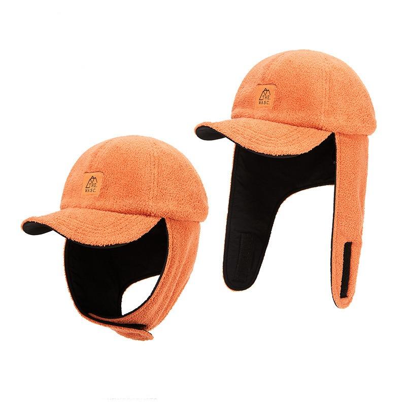 Outdoor winter cycling ear protection baseball hat double-sided with fleece thickened warm new baseball hat versatile