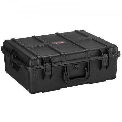 VEVOR Weatherproof Hard Case, Heavy Duty Protective Dry Box Case with Pre-cut Foam, and Retractable Pull Handles for Travel, Hunting, Military