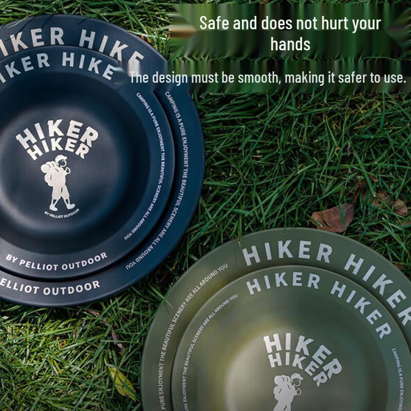 HIKER Stainless Steel Retro Dinner Plate (8.9 inch) One Size