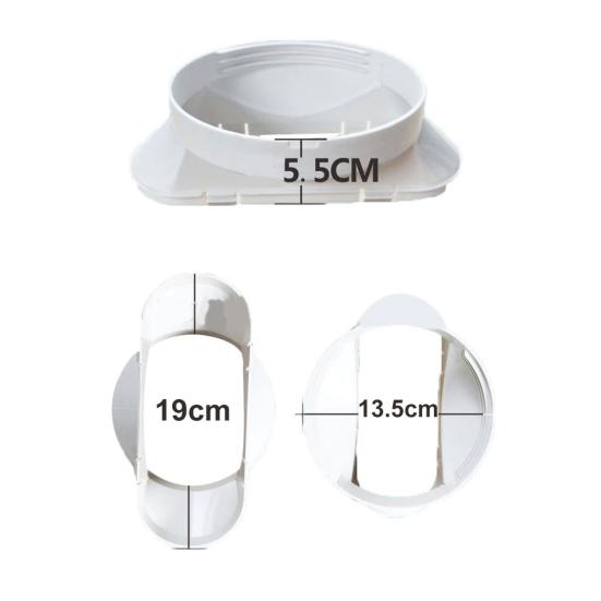 13cm Portable Air Conditioner Window Plate Exhaust Hose Connector Duct Adapter
