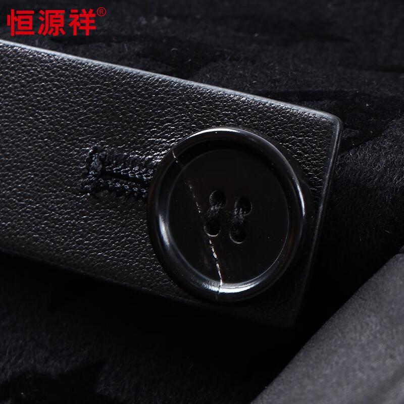 Hengyuanxiang Men's Pure Wool Notched Lapel Mid-Length Coat