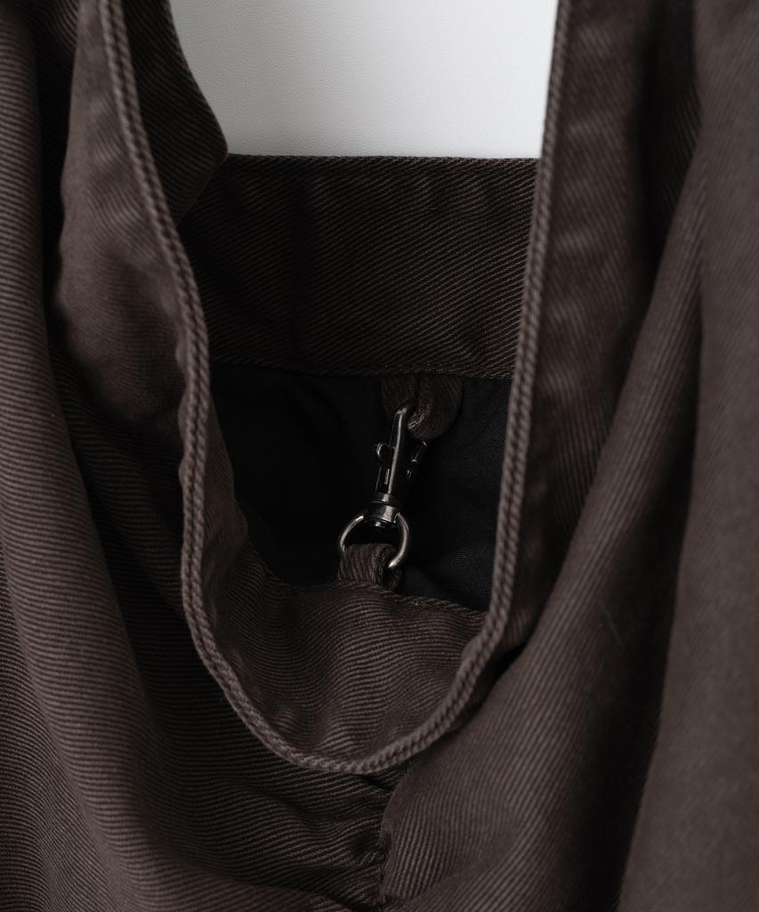 Millo Archive Denim Low Shirring Bag [Fade Brown]