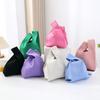 Solid Color Versatile Knit Handbag - Popular Gift and Candy Bag