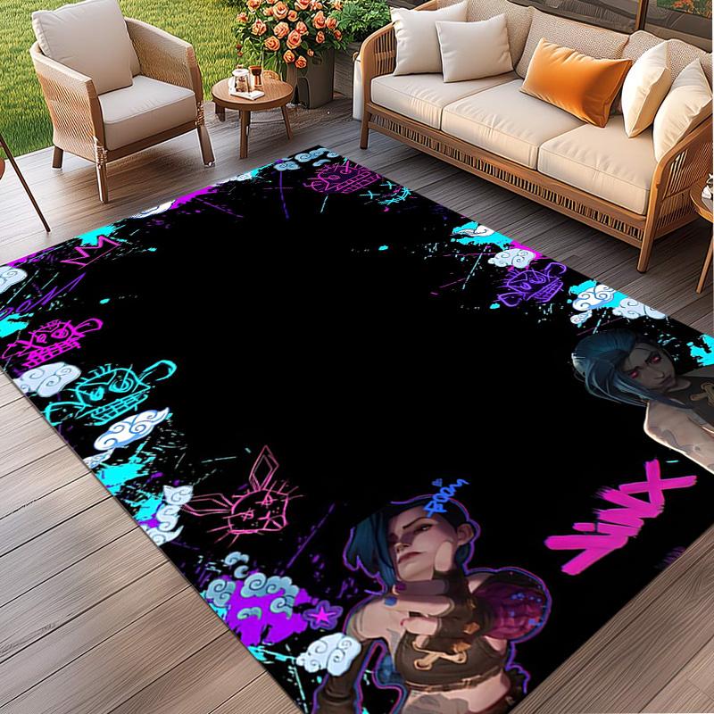 Jinx Print Rug, Washable Floor Carpet, For Entryway Dorm Laundry Room Office Study, Home Decor Birthday Christmas Gift