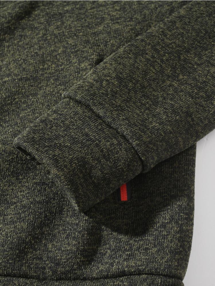 Men's Spring Autumn Casual Fashion Solid Colour Sweater Men's Long-sleeved Sports Hooded Tops Zip Cardigan Sweatshirt Moisture Wicking Breathable Tops