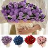 Handmade Crochet Flower Bouquet Rose Bouquet Gift For Valentine's Day Birthday Decorative Eternal Flower Bouquet Home Decoration