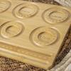 Bamboo Jewelry Design Tray with Plush Surface for Bracelet Necklace DIY Crafting Beading Tool Organizer with Diameter Indicators