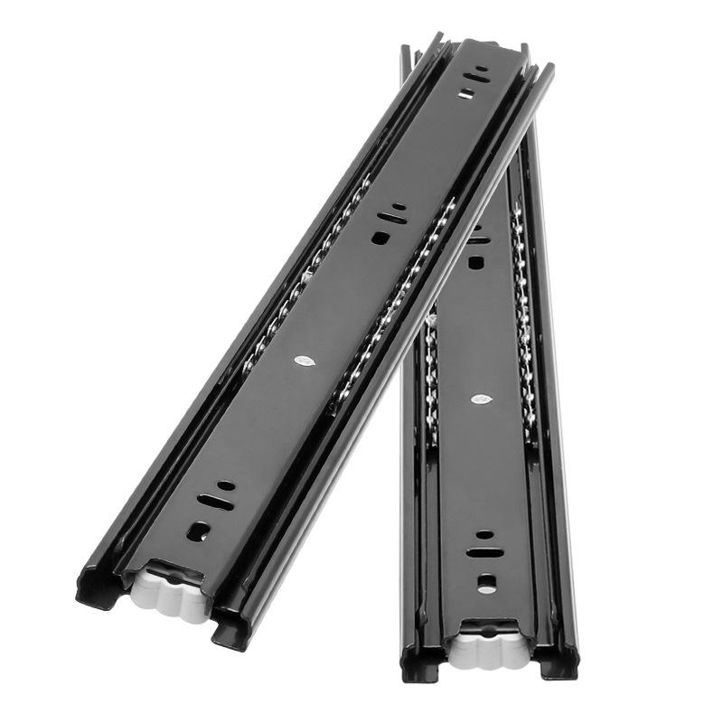 Stainless Steel Silent Ball Bearing Drawer Slides with Three-Section Damping Rails