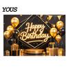 Birthday Celebration Banner Happy Backdrop, Party Photo Background Cloth for Celebration, Decorative Bunting Flag Decor Kids Women, Supplies
