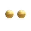 Frosted Gold Brushed Half Metal Big Ball Round Earrings for Women Retro Unique Creative Versatile Accessories Brincos