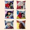 InuY-Yasha Cartoon Animation Pillow Cover For Bedroom Room And Living Room Sofa Decorative Cushion Cover