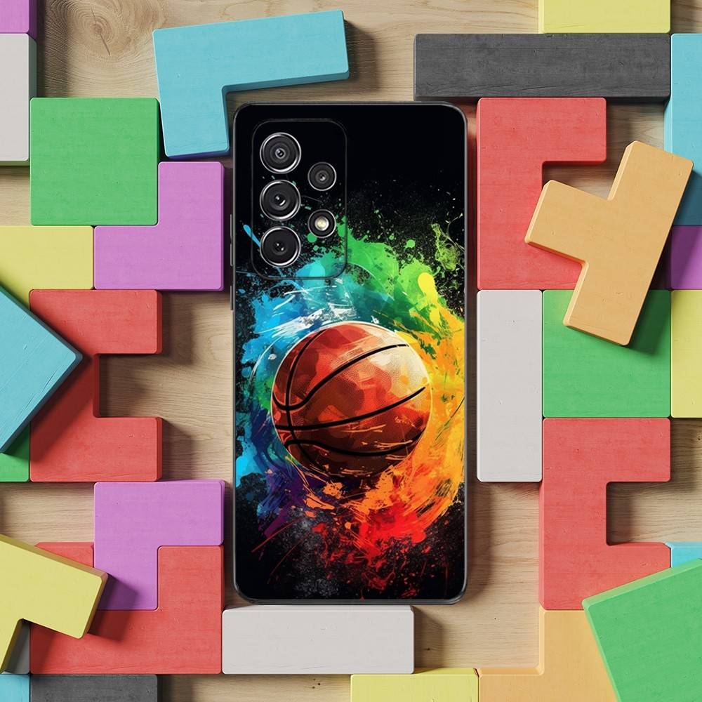 Sports Equipment Basketball Case For Samsung S22,S25,S20,S10,Plus,Ultra,S24,S23,FE,S21,S9,Lite,Soft Silicone Black