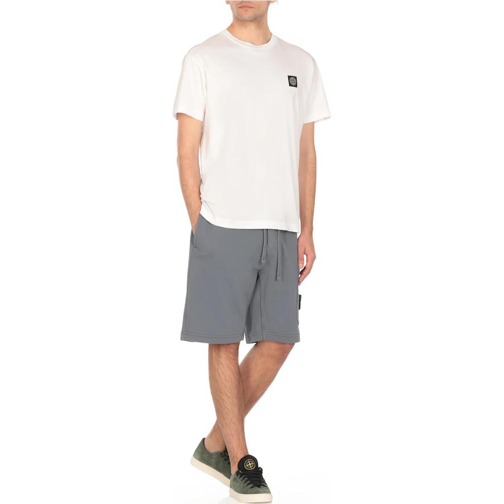 Stone Island SS25 Logo Belt Mid Waist Cotton Casual Shorts Men shorts K1S156200012S0051-V0024