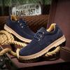 2024High Quality Men Suede Casual Shoes British Style Lace-up Platform Shoes Short Boots Daily Outdoor Non-slip Working Shoes