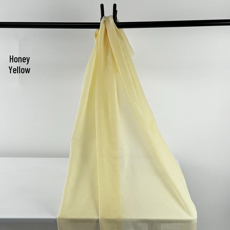 Yellow Chiffon Hanfu Fabric: Semi-Transparent Chinese Style Cloth for Innovative Decor