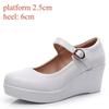 Genuine Leather Shoes Platform Wedges Mary Janes Women Spring 2025 High Heels Pumps for Office Model Chaussure Femme for Mujer