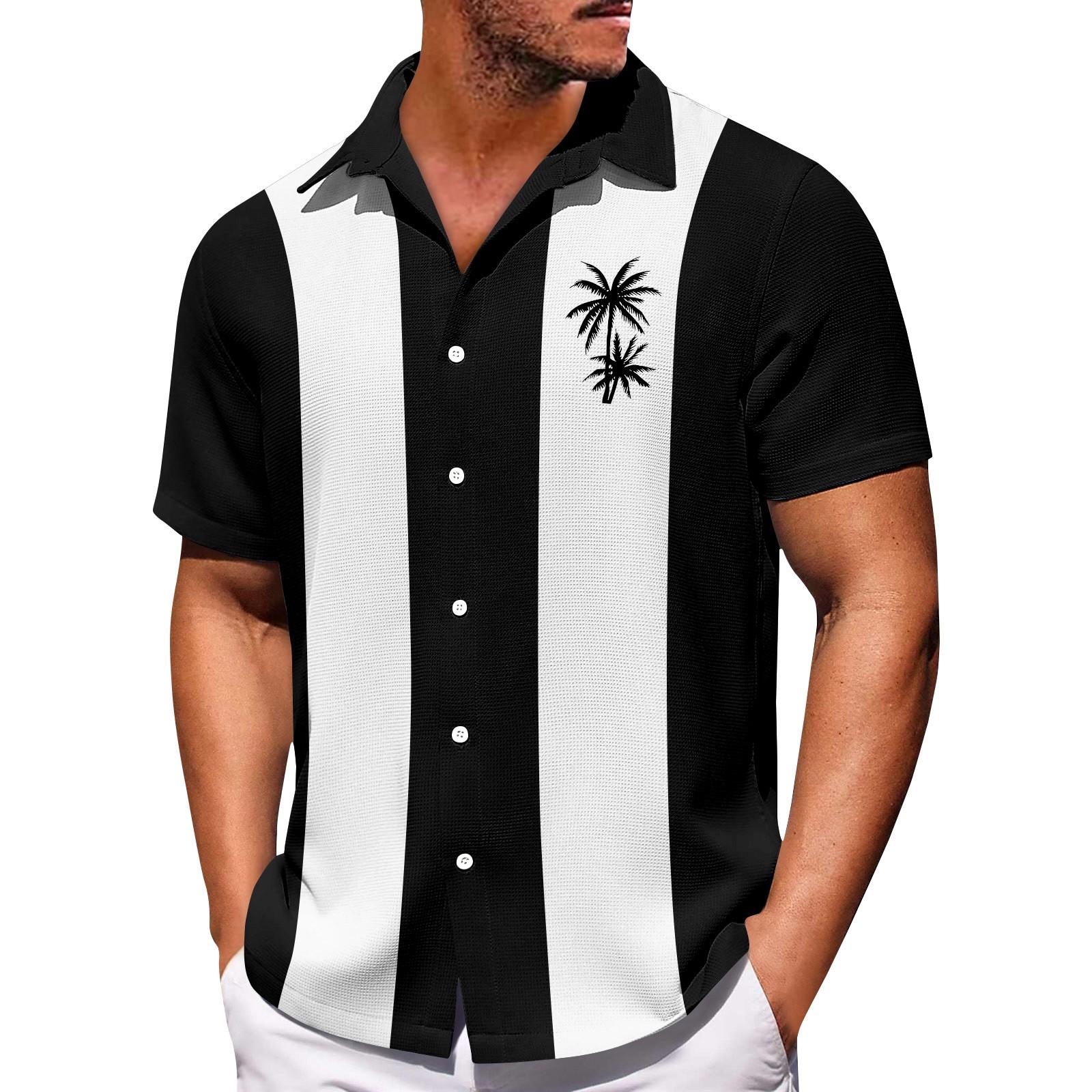 

Мужские гавайские рубашки с короткими рукавами и пуговицами с принтом. Мужские повседневные модные рубашки с короткими рукавами. XXXXXXXL чёрный