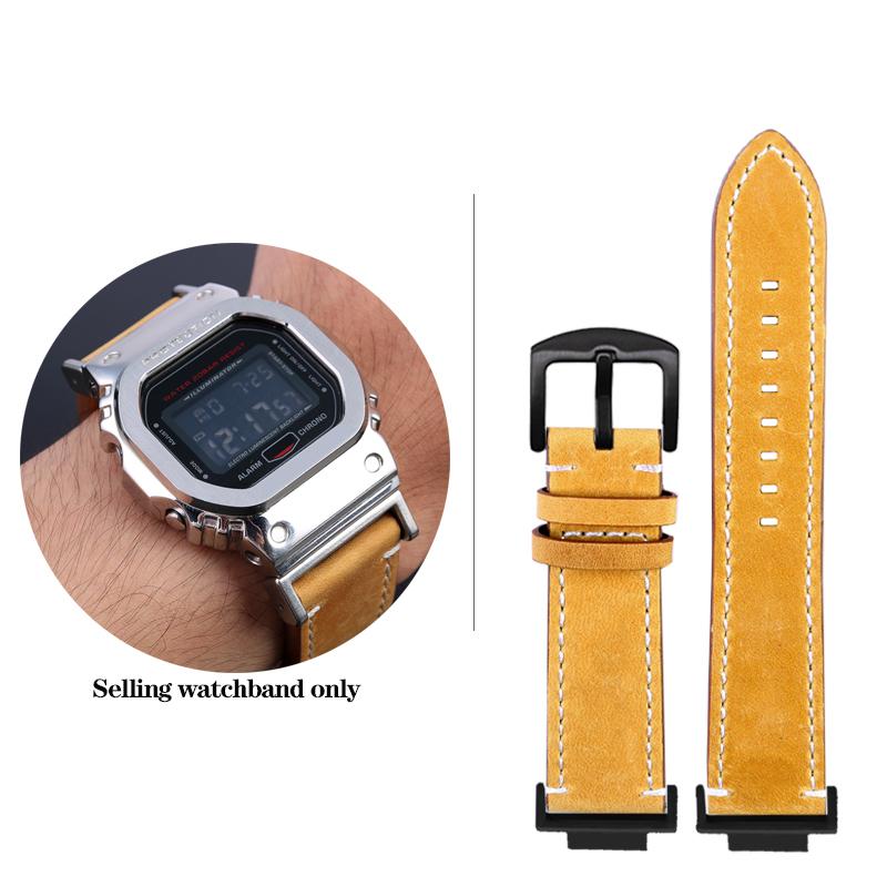 DW-5600 Vintage Rindsleder Uhrenarmband Für G-SHOCK Casio DW5600 GW-B5600 GW-M5610 GA 110 120 GA2100 Armband Uhrenarmband