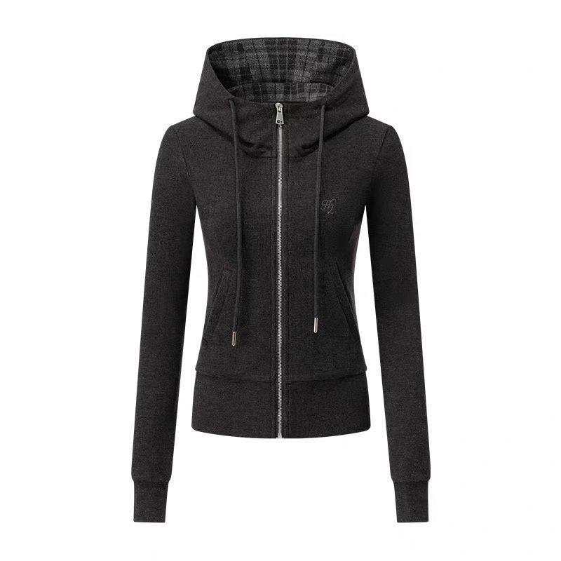 Korean Style Hooded Cardigan & High-Waisted Long Pants Set for Women - Autumn/Winter Fashion