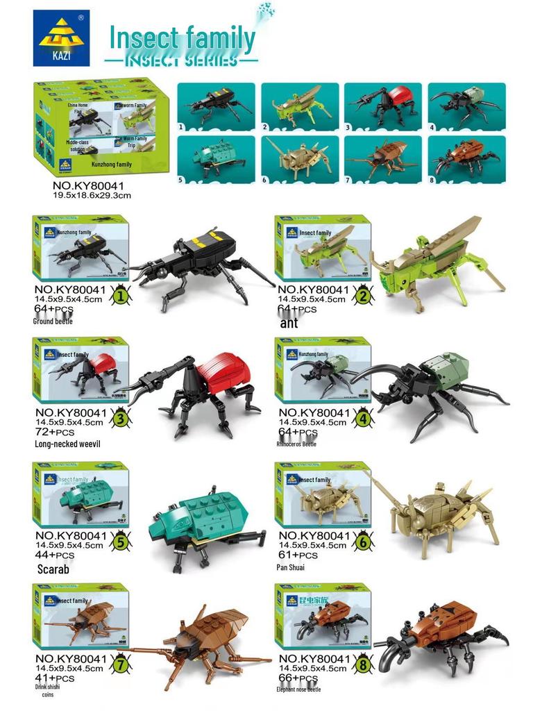 Insect Building Block Model: Mantis - Educational Toy for Kids