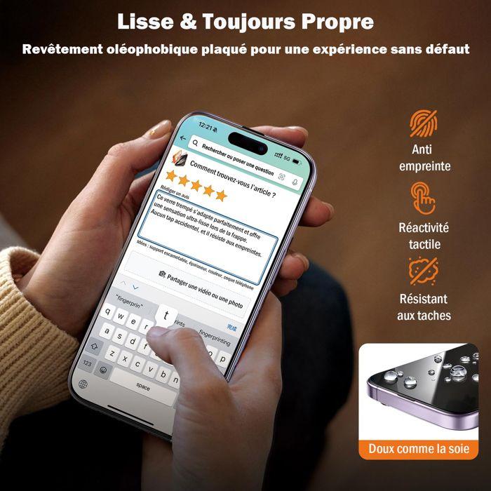 Protecteur d'écran en verre trempé - iPhone 17 - 12X plus résistant (>9H) - AR haute transparence - Ajustement 1:1