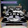 Las Vegas Raiders Pattern Bedding uilt Set uilt Cover Pillowcase Home Decoration Birthday Gift (1*duvet cover + 2*pillowcase without core)