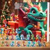 Dragon Christmas Advent Calendar Acrylic Dinosaur Pendant Toy 24 Days Of Vacation Advent Calendar For Car Christmas Tree Decor