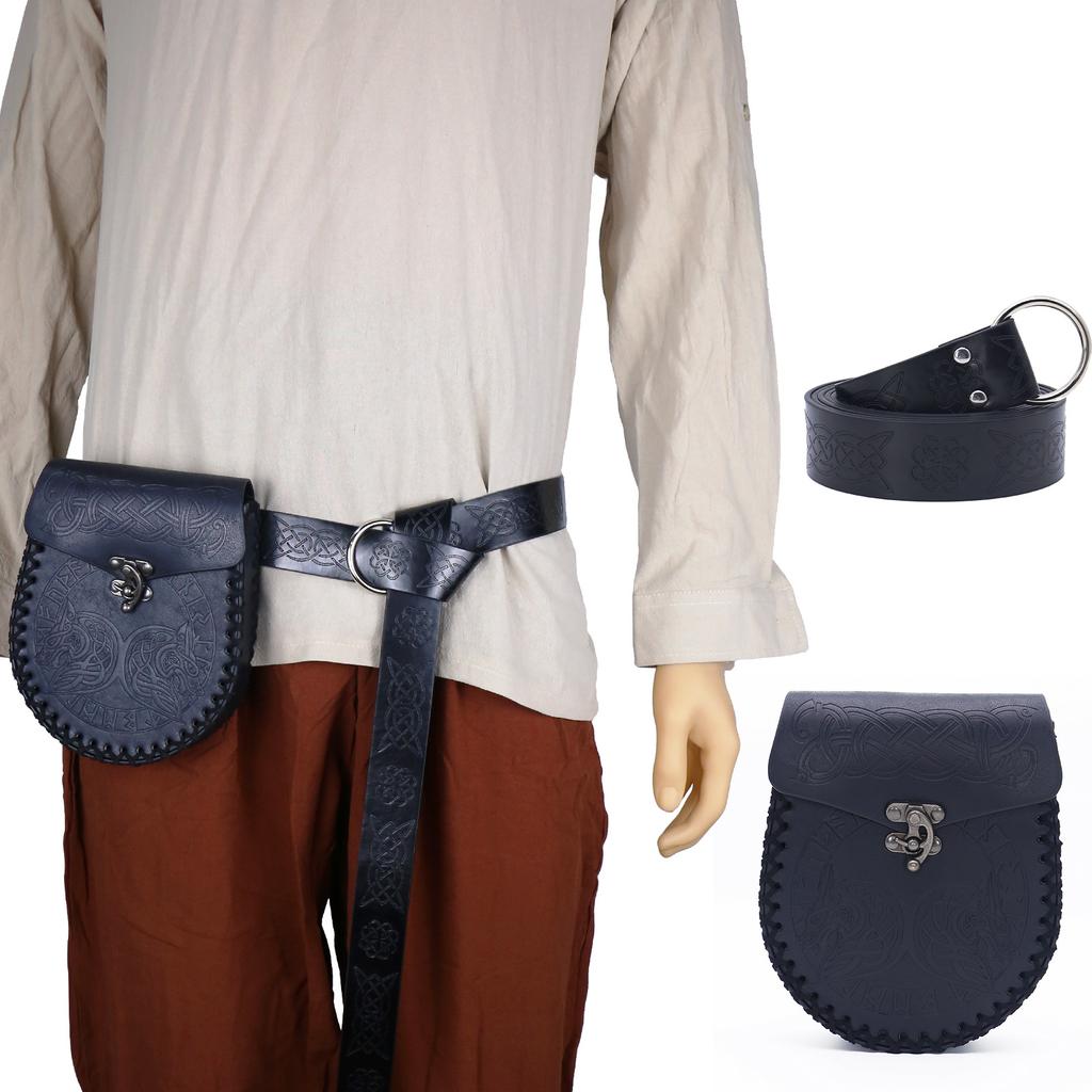 Medieval Knight Knight Belt Viking Vintage Pouch Halloween Cosplay Costume Dress Up Props