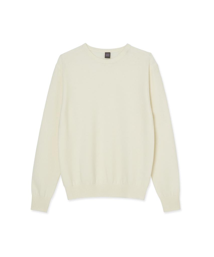 IOLO Wool Textured Crew Neck_Ivory