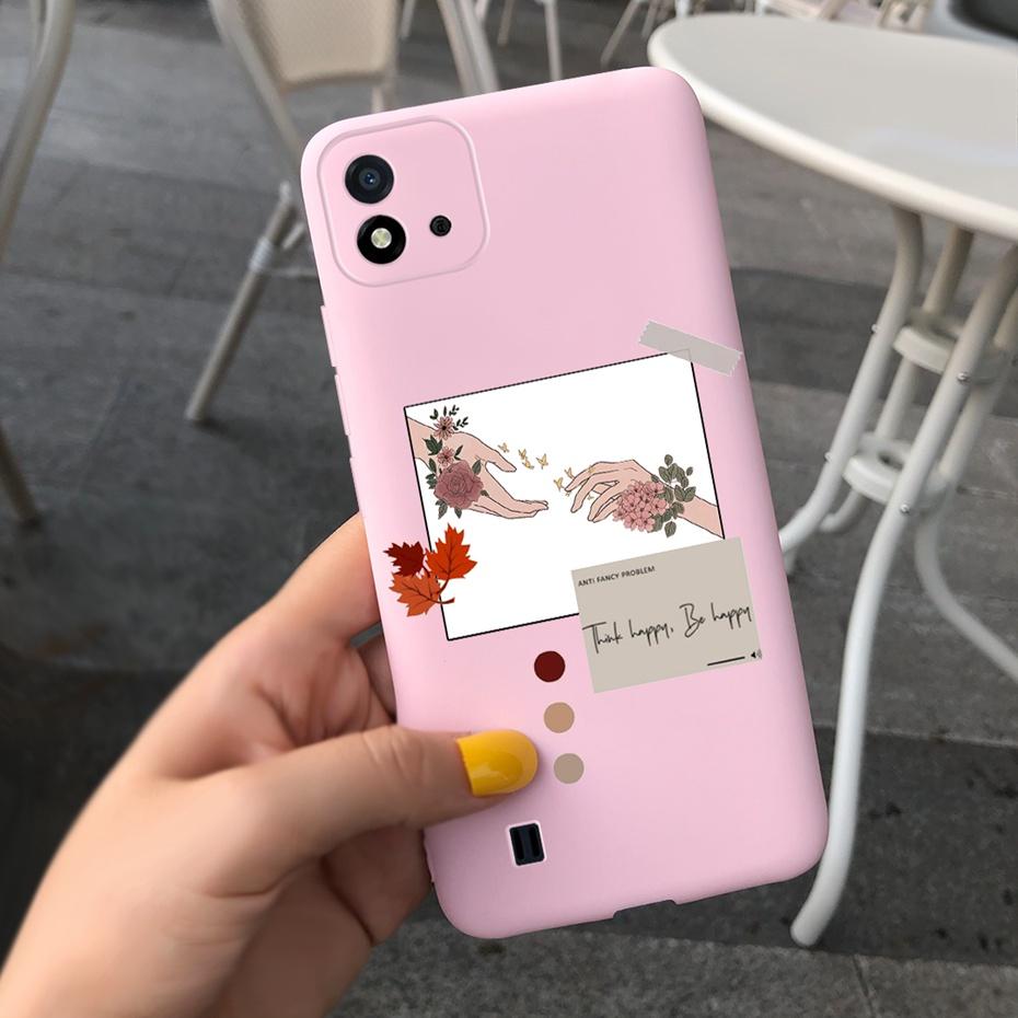 Lovely Pattern Phone Case For Realme C11 2021 C 11 2020 RMX2185 Macaroon Silicone Soft Cases Cover For Realme C11 (2021) RMX3231