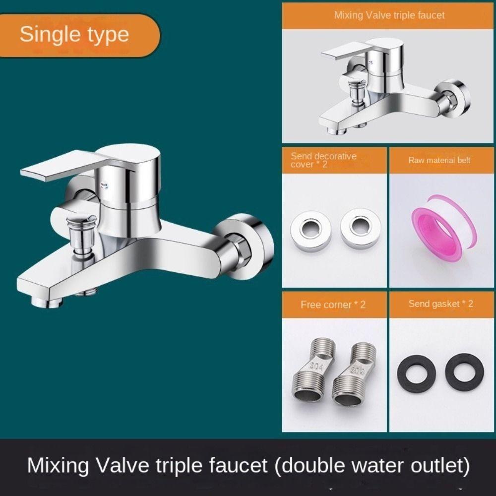 Spiral Type Bathtub Faucet Vintage Rotating Switch Shower Faucet  Handle