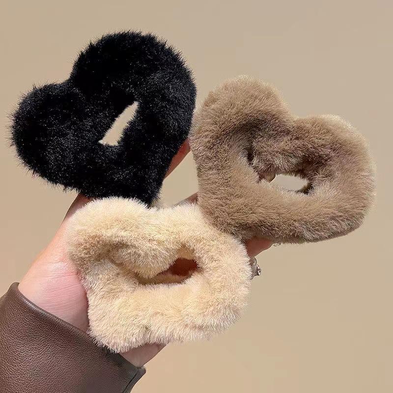 Autumn & Winter Women's Anti-Collapse Plush Hair Clip for High Ponytails