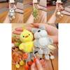 Rabbit Penguin Duck Bear Plush Mini Animal Keychain With Pullout Feet For Bags And Keys