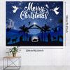 1 Large-scale Background Fabric for the Nativity Scene - Nativity Night, Bethlehem Scenery and Starry Sky - Polyester Decoration