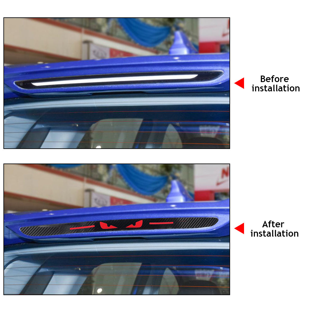 1Pc For Chery Logo Tiggo 7Pro Car Sticker Accessories Taillight Brake Lights Lamp Protector Sticker Carbon Fiber Covers Hawkeye