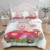 Cartoon Lovely Pig Bettwäscheset Jungen Mädchen Twin Queen Größe Bettbezug Kissenbezug Bett Kinder Erwachsene Heimtextilien