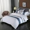 Hotel Linen All Cotton Set Minimalist Stripes Comfortable Breathable Beds Sheets Duvet Covers Pillowcases Star Rated Bedding Set