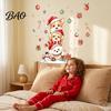 Watercolor Puppy Wall Stickers Christmas Decals, Stacked Dogs Stickers, Self?Adhesive PVC Xmas Reusable Door Decals for Bedroom Living Room